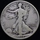 1918-D Walking Liberty Half Dollar F #V67