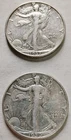 Lot of 2 1937 1939  Walking Liberty Half Dollars-90% Silver Very Fine+ #L3