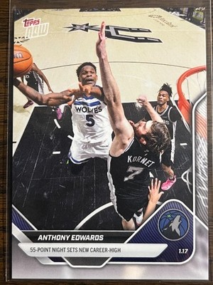 2025-26 Topps Now NBA #131 Anthony Edwards Minnesota Timberwolves