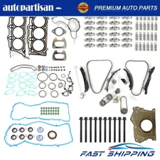 Rocker Arms Valve Lifters Gasket Timing Chain Kit For Chrysler Dodge Jeep 3.6L