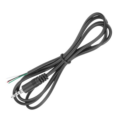 3.5mm Male Jack to Bare Wire Open End Replacement TRS 4 Pole Stereo Cable 1m
