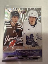 2023-24 Upper Deck Series 1-Young Guns Checklist  Hughes/Knies #250 Outburst(RC)