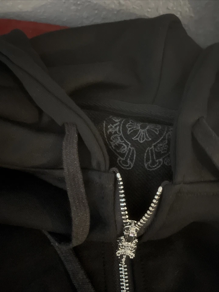 Chrome Hearts Black Zip-Up Hoodie Size S - Image 3 of 4