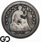 1848-O Seated Liberty Half Dime, Scarce Date