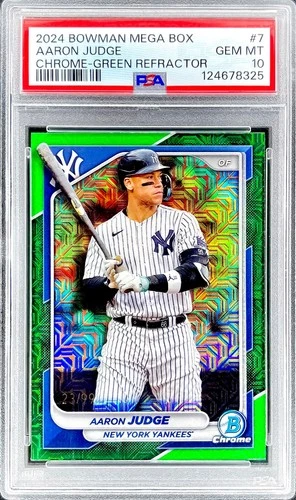 Aaron Judge RARE GREEN MOJO REFRACTOR /99 SSP BOWMAN CHROME NON AUTO ROY PSA 10