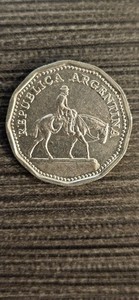 1968 Argentine 10 Pesos Circulated Coin F97