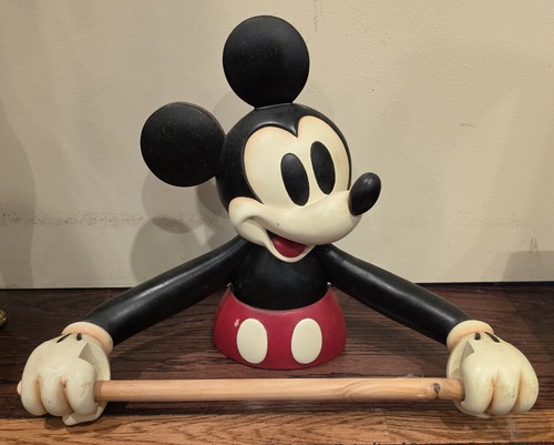 Disney Mickey Mouse Paper Towel Holder Wall Mounted Figural *READ* FREE SHIPPING