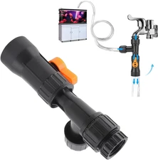 Aquarium Water Changer Kit with 2 Faucet Adapters, Bucketless Siphon 