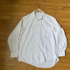 Valentino Uomo Mens White Twill Button Down Dress Shirt 15.5 32-33 Long Sleeve