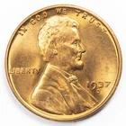 1937-D Lincoln Cent Gem BU RD Uncirculated