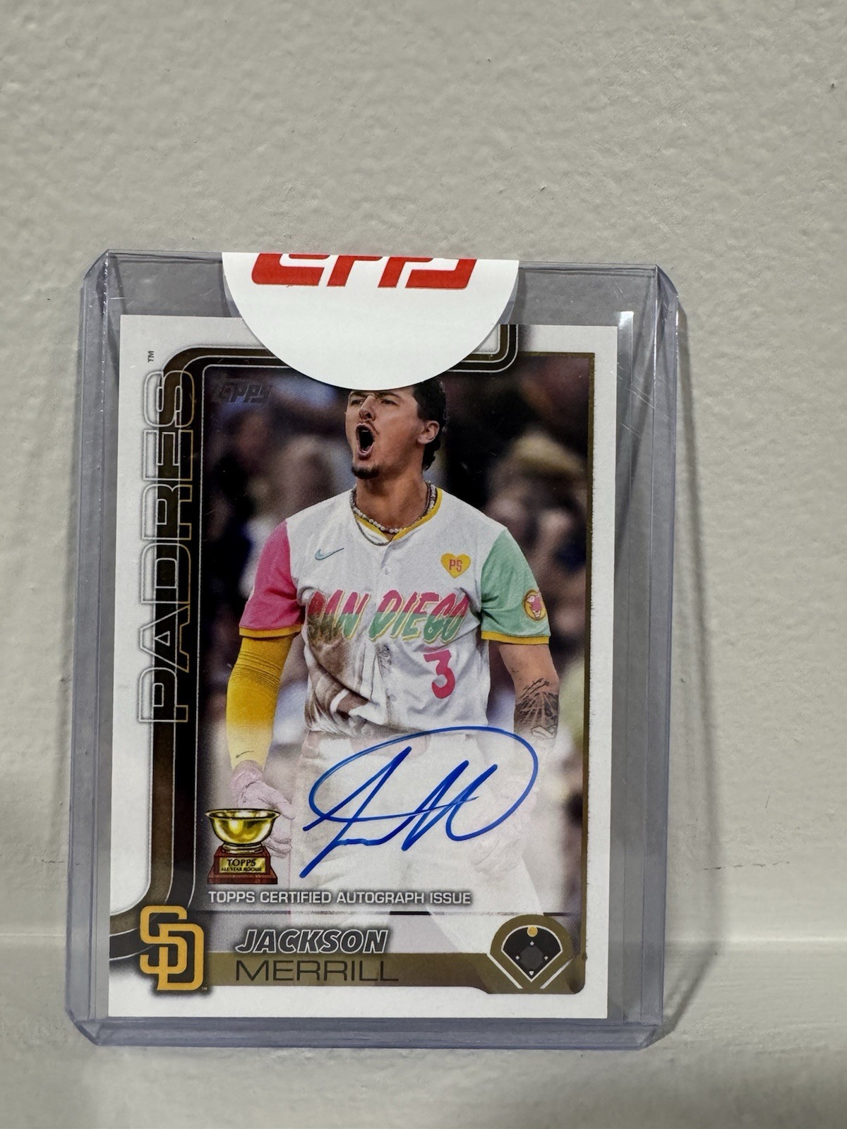 2025 Topps Series 1 - Jackson Merrill Flagship Real One On Card Auto Rookie Cup