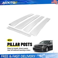 6-piece Set Chrome Pillar Covers For Cadillac Deville Dts 2000-2011 Auto Parts
