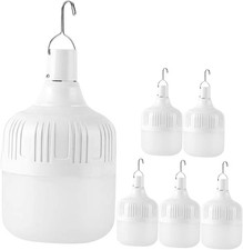 6pcs Portable LED Camping Light USB Rechargeable Hanging Tent Lamp Night Light
