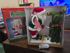 Telco Motion-ette Animated Gardening Santa, New Open Box