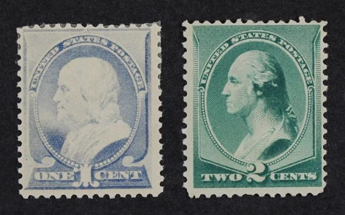 CKStamps: US Stamps Collection Scott#212 213 1c 2c Unused NG