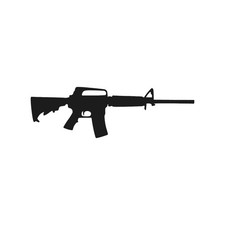 Assault Rifle AR Vinyl Decal Car Laptop gun outline Sticker