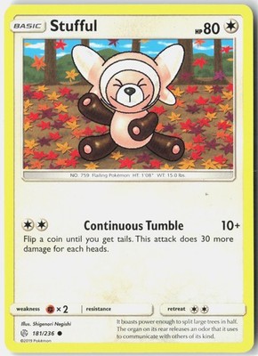 Stufful SM - Cosmic Eclipse 181/236 Pokemon Card