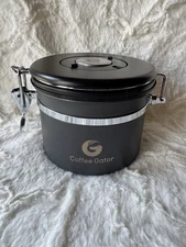 Stainless Steel Coffee Grounds and Beans Container Canister with Date-Tracker.