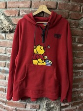 Vintage 2000s Disney Winnie The Pooh Half Zip Fleece Hoodie Size XL/2XL Woman s