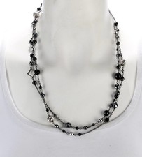 Retail 1,950 - DAVID YURMAN DY ELEMENTS 48" CHAIN NECKLACE-ONYX AND HEMATINE