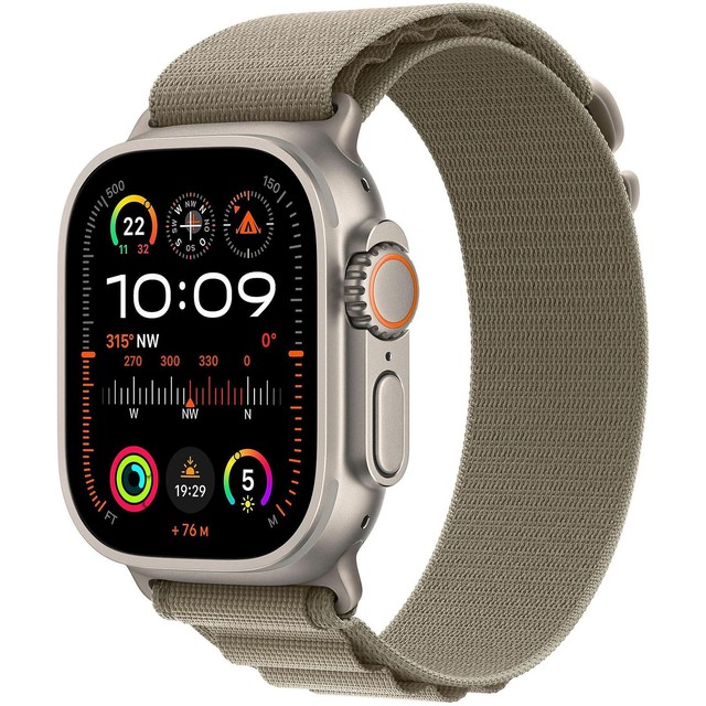 Apple Watch Ultra 2 Titan 49mm A2986 passendes Olive Alpine Loop M, NEU Sonstige