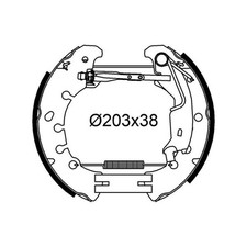 VALEO BREMSBACKEN SATZ 203mm + RADBREMSZYLINDER passend für FIAT PUNTO TROMMELBR