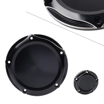 Schwarz Kupplung Derby-Abdeckung für Harley Dyna FXDL 1999-2013 FXDC 2005-13 06