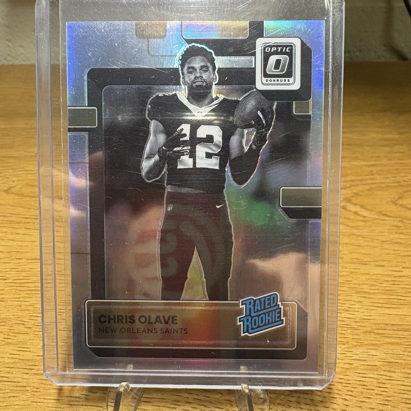 2022 Optic Rated Rookie Chris Olave RC Holo Negative Variation #209 Saints RC