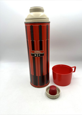 Vintage Thermos 1971 King Seely Black & Red Complete