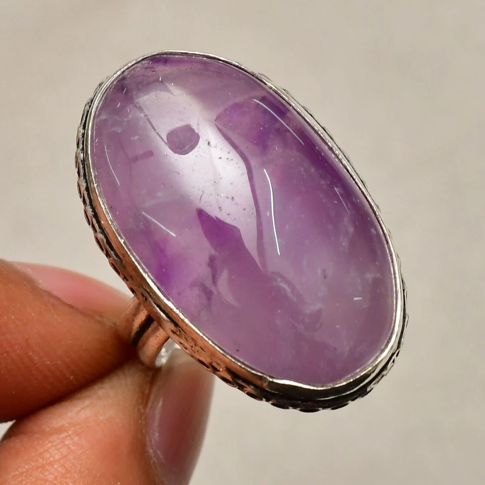 Anello gioiello in argento sterling 925 fatto a mano con pietra preziosa... - Immagine 3 di 4