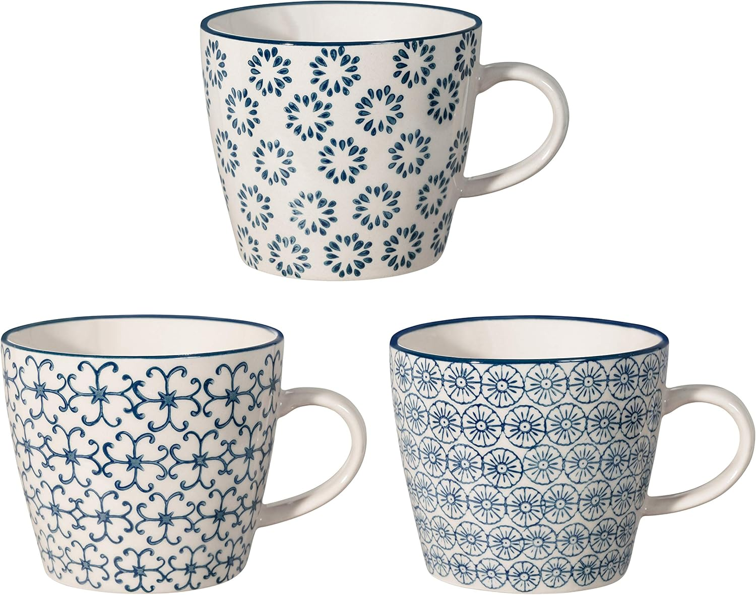 Ceramic Mugs with Handle Kristina - Colorful Cups for Coffee Tea Cappucino Dia 3
