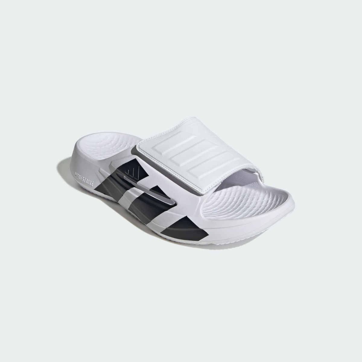 adidas Lightblaze Slide Cloud White Core Black JS3584 Unisex | eBay