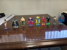 (9) DC Comics Lot Miniature Figurines 2" Loose  - Monogram International