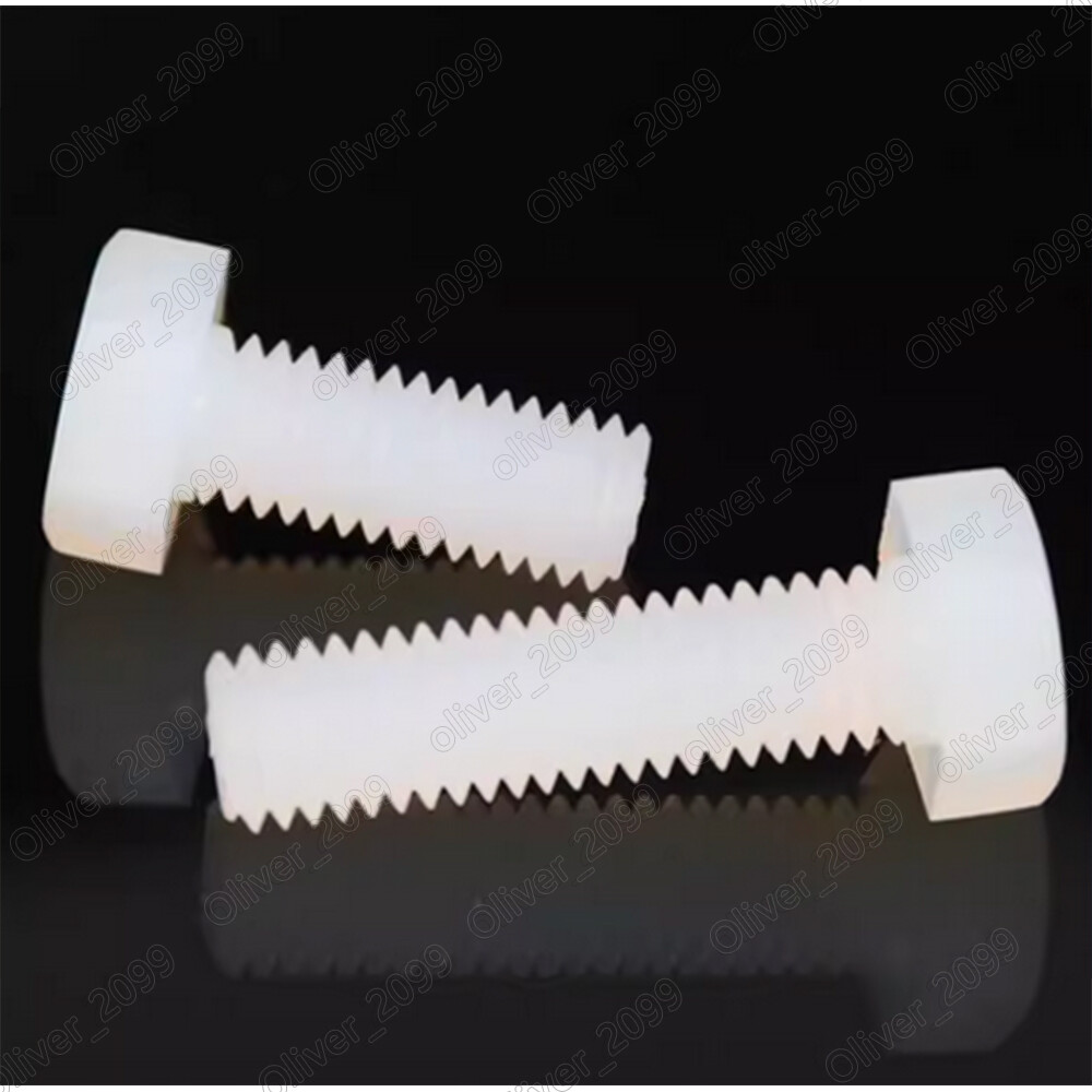 PFA Perfluoroalkoxy resin Plastic Hexagon Head Screws Cap Head Bolts M4/M5/M6/M8