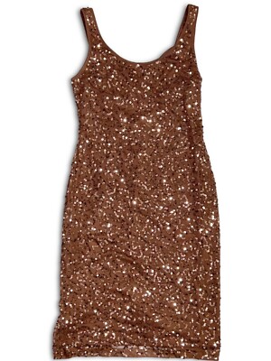 copper glitter dress Full Of Glam Sequin Midi in Copper L / Copper main image 1