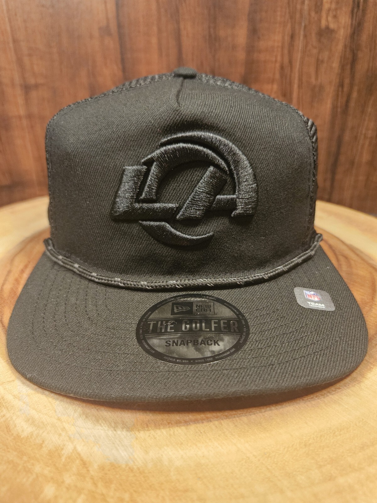 Los Angeles Rams New Era The Golfer Rope Snapback Adjustable Hat Cap NFL Black