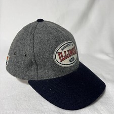 Vintage University of Illinois Fighting Illini One Size Hat Cap Mens Wool EUC