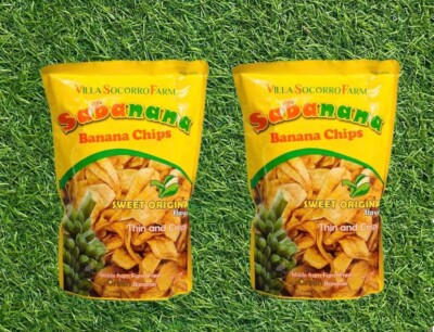 Sabanana Thin and Crispy Banana Chips 100g (2 Packs)
