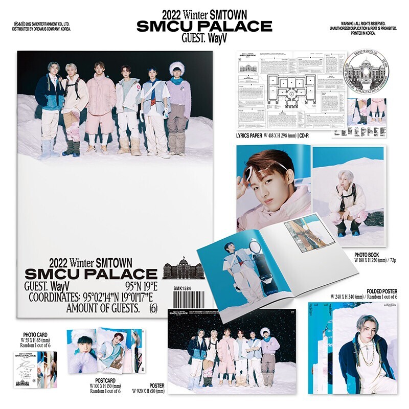 WayV 2022 Winter SMTOWN : SMCU PALACE K-POP CD + PHOTOCARD +