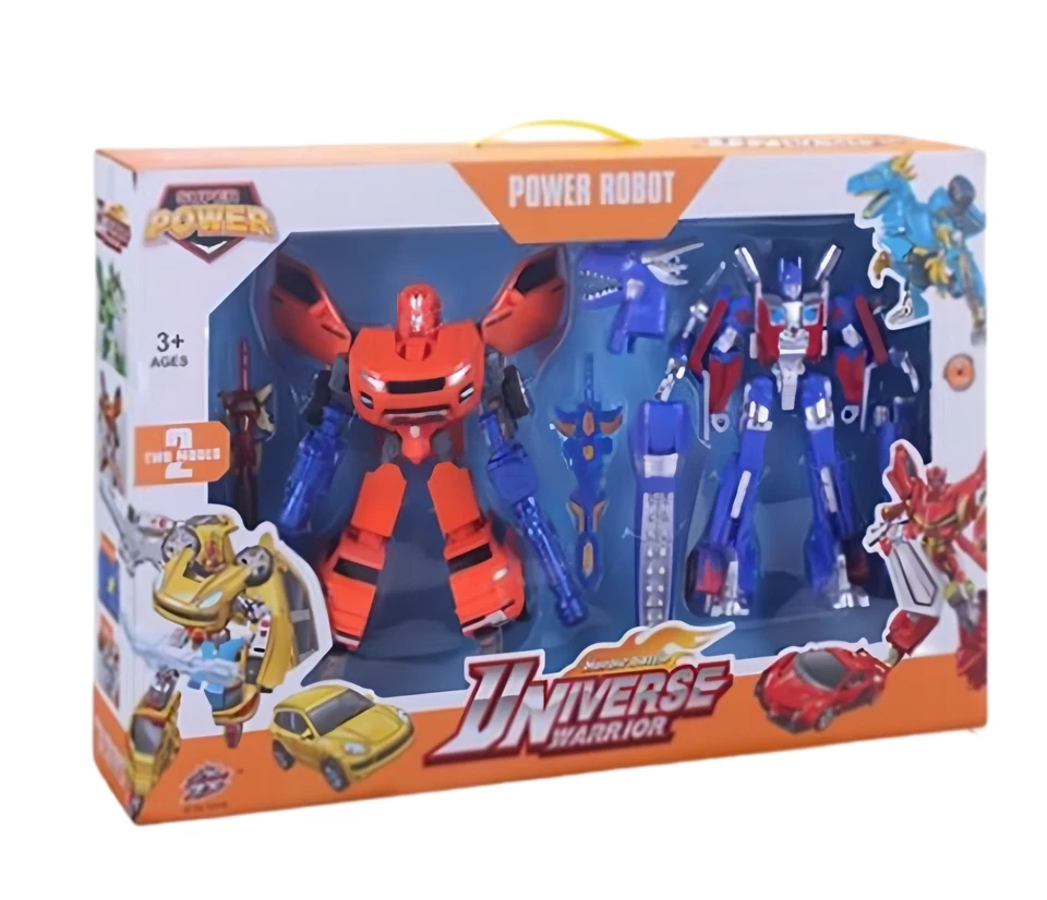 Battle Robot Universe Warrior-Set of 2 Transforming Robots w/ Dino Transforming - Image 2 of 4