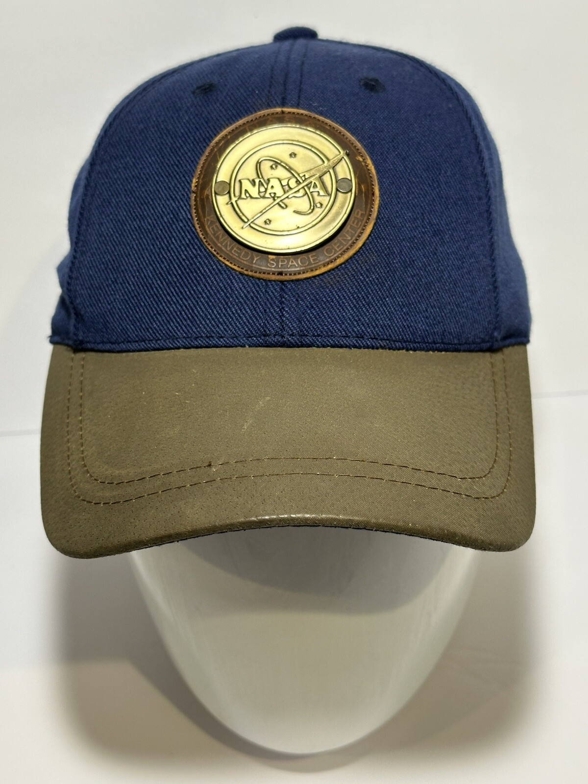 Vintage NASA Kennedy Space Center American Needle Blue Leather Adjustable Strap
