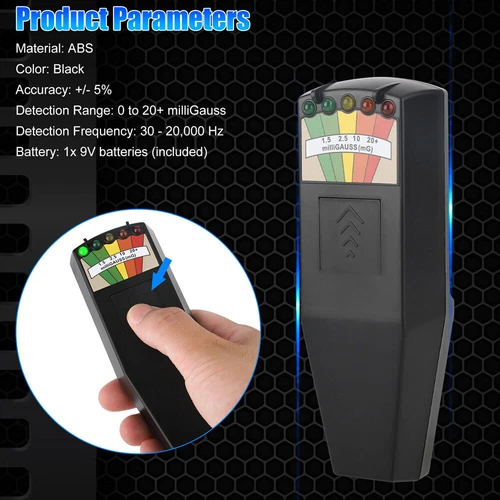 Magnetic Field Detector K2 EMF Meter KII Ghost Hunting Paranormal Equipment BLK - Picture 8 of 13