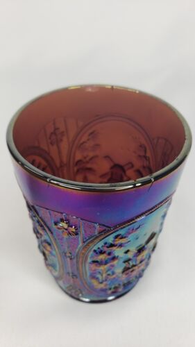 Vintage Imperial Carnival Glass Tumbler - Windmill Themed - Picture 10 of 10