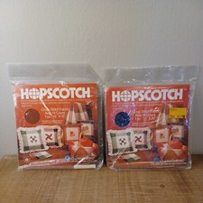 Charles Craft Hopscotch Cross Stitch Fabric 14ct 15x15" 2pks RED  BLUE Plaidish