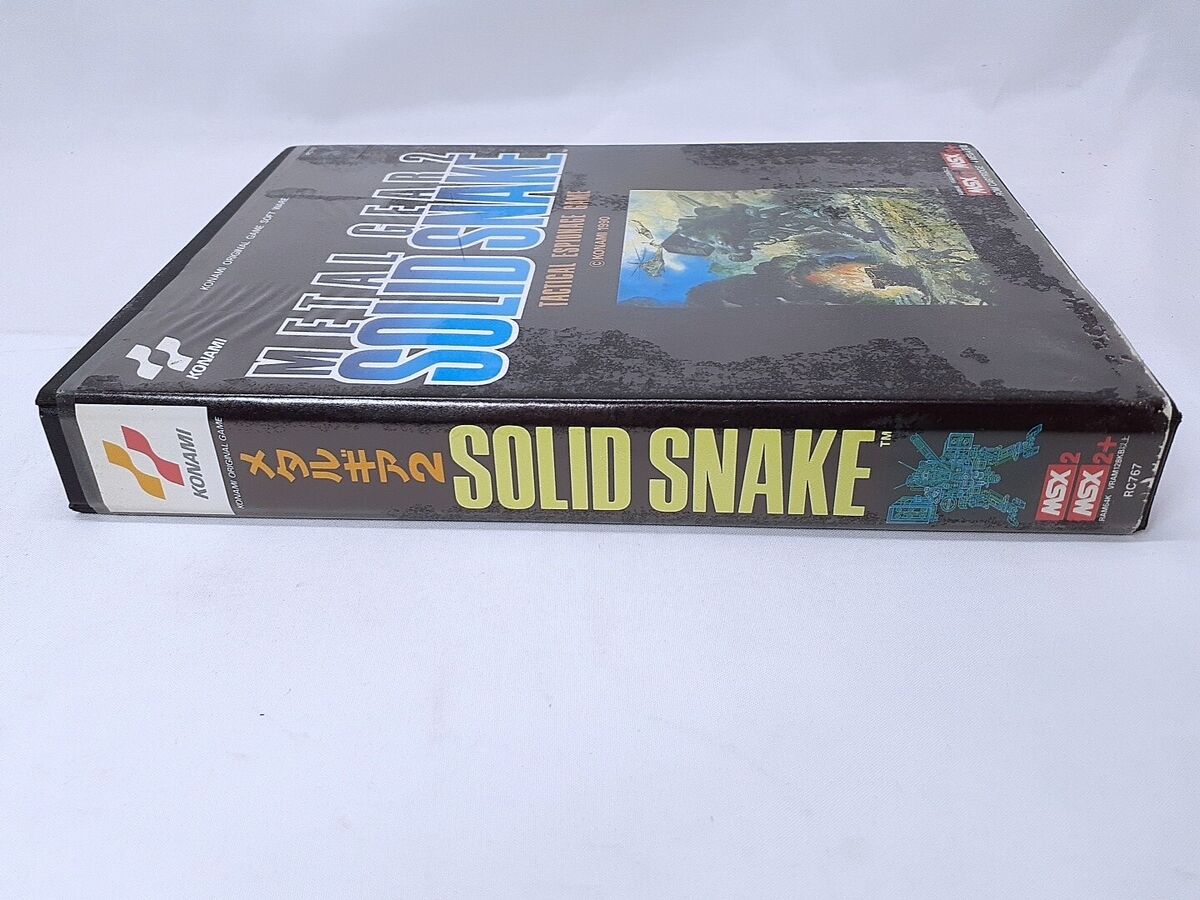 Metal Gear 2 Solid Snake MSX2 Game Cartridge Konami Boxed Manual