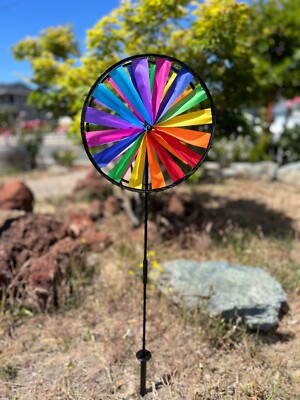 Rainbow Duo Wheels Garden Spinner 222