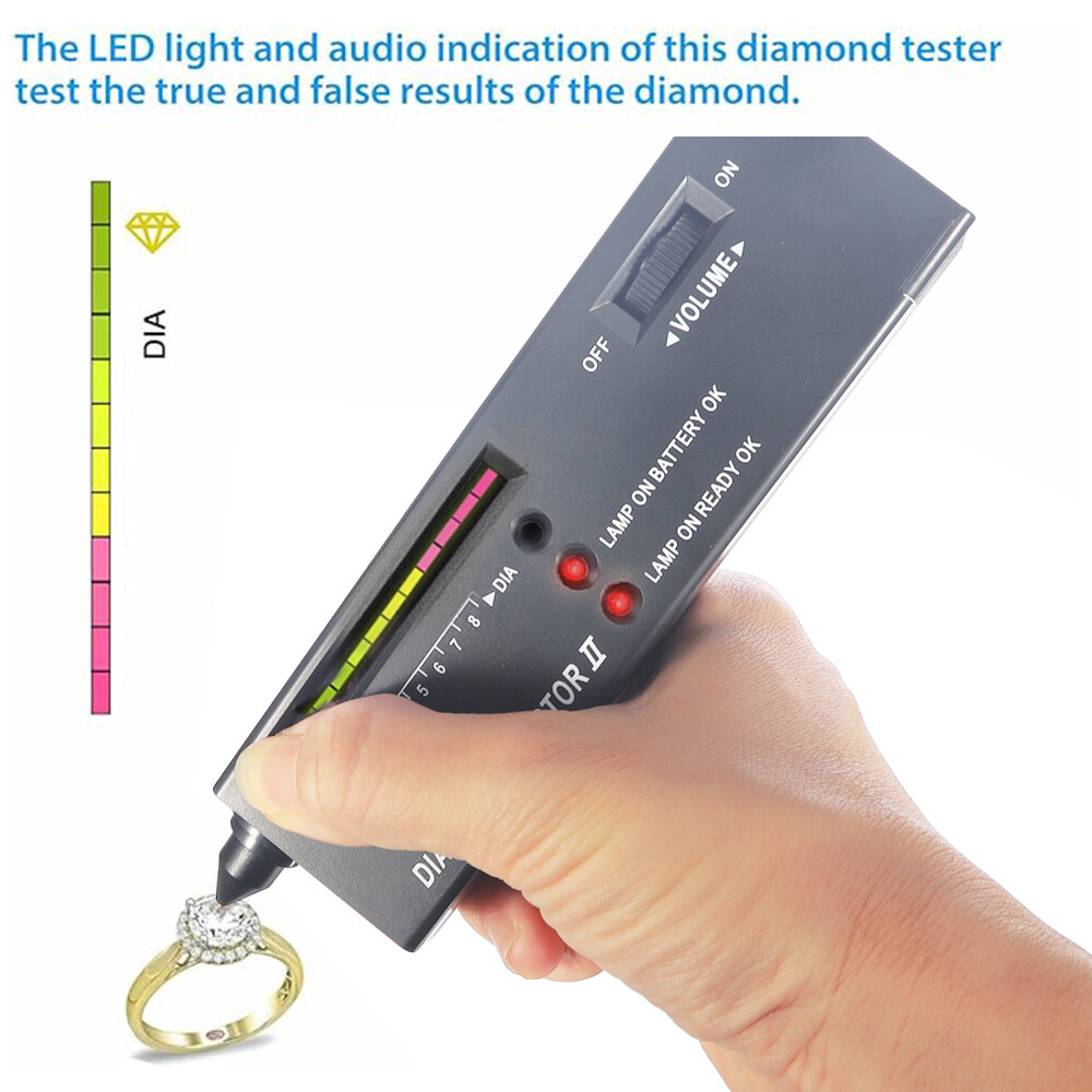 Portable Jewelry Diamond Tester 60x Illuminated Magnifier Jeweler's Tool Set Kit
