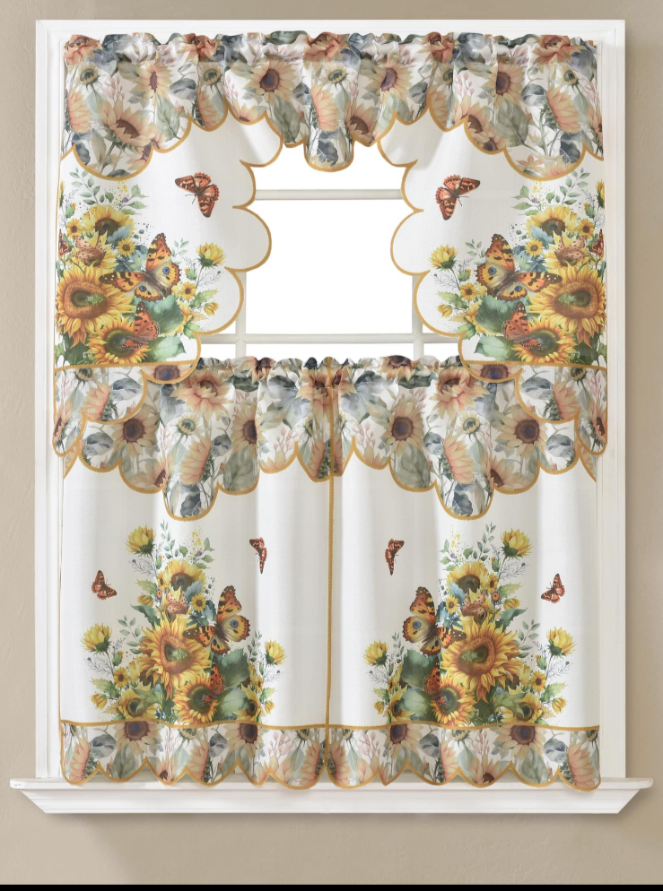 3 Piece - Kitchen Curtain - Lena – Glory Home Design