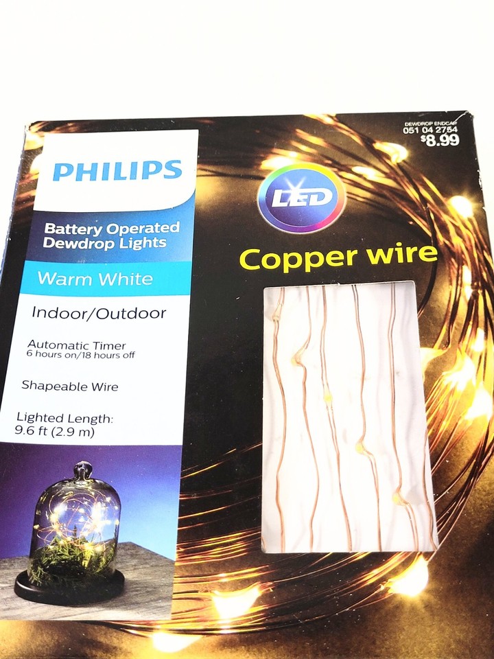 Philips Battery Operated Dewdrop Light Indoor/Outdoor Long Life LED