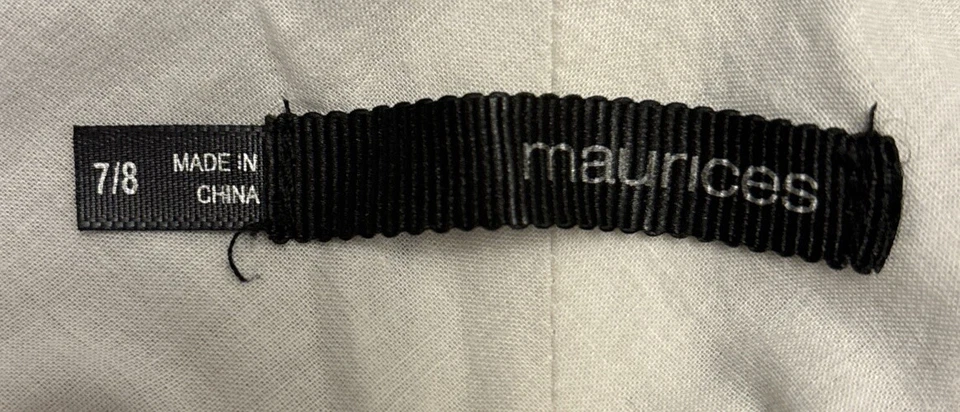 Maurices Lot of 2 gray & brown dress capri pants Sz 7/8 crop belted DR1267 - Image 4 of 4